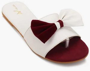 Bow Accent Slip-On Sandals