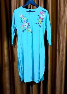 Kurti With Embroidery Work Size 44 Inches
