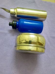 Combo Of Water Bottles And Tiffin Box