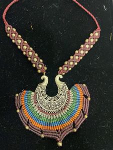 Boho Sterling Silver Statement Necklace