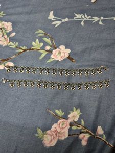 Silver Flower Anklets