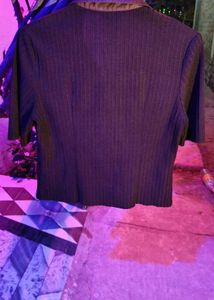 Brown Collared Top