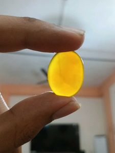 Yellow Aqeeq Stone