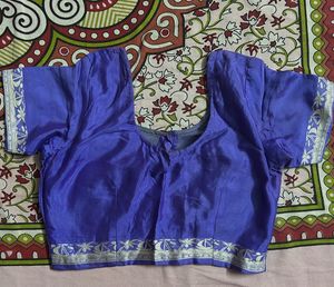 Blue Silk Saree &amp; Blouse