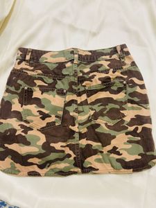 Camo Print Mini Skirt