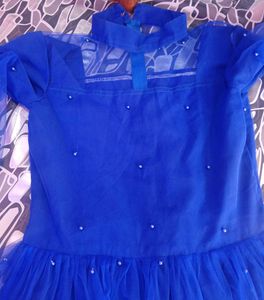 Elegant Blue Girls And women Party Dress