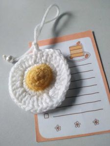 Sunny○Side○Up○Egg○Crochet○Keychain
