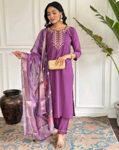 Kurta Pant With Duppata Set