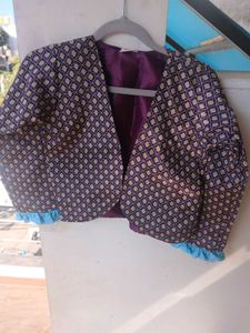 Patterned Purple Bolero Jacket