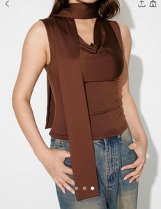 Ribbon Brown Tank Top