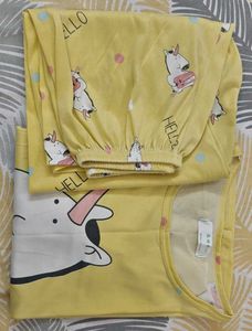 Yellow Unicorn Pajama Set