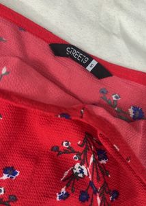 Floral Red Tank Top