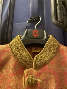 Elegant Sherwani - Pink &amp; Gold