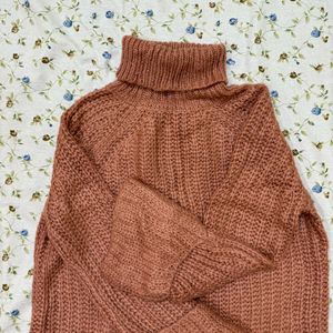 Terracotta Cabel Knit Bell Sleeve Sweater