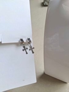 Cross Necklace &amp; Earring Set
