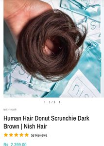 Nish Brand Real Hair Bun (brand New With Box)