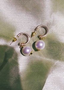 Pearl Hoop Earrings