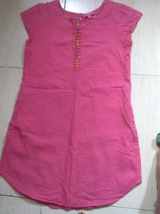 Pink Embellished Tunic Top