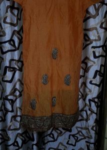 Orange Embroidered Kurti