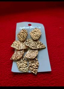 Golden Trendy Long Earrings