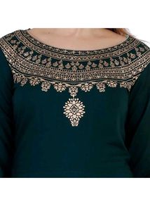 Green &amp; Gold Anarkali Kurta Set