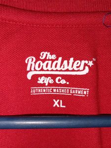 NEW ROADSTER Men&#39;s Oversized Polo T-shirt Red ♥️
