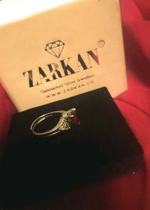 HALL MARK SILVER RED HEART RING