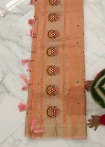 New Saree Only One Time Wear With Stitch Blouse