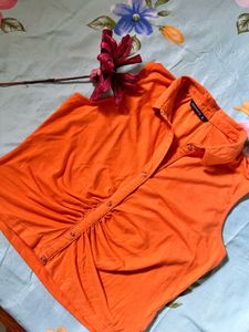 🍊BRIGHT ORANGE SUMMER TOP