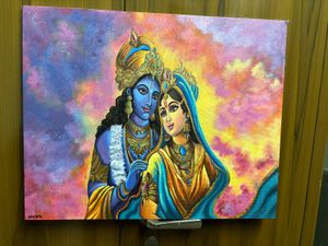 Radha Krishna  Painting On 16×20 Inches Canvas