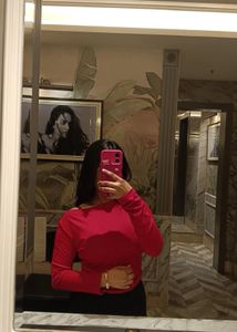 Red Long Sleeve Top