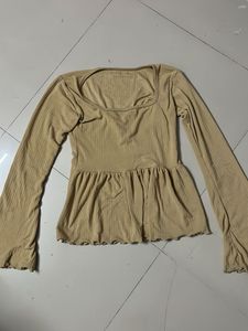 Beige Peplum Top