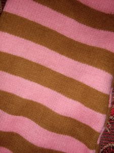 Pink &amp; Cream Striped Crop Top