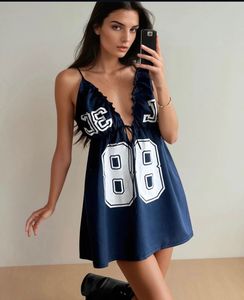 Newme Navy Blue A Line Mini Dress🌸