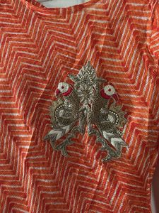 Orange Embroidered ethic dress