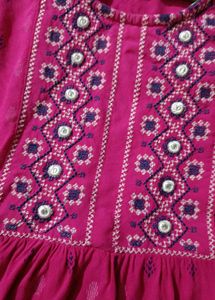 Pink Embroidered Top