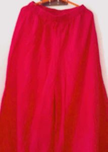 Dark Rose Kurti Set With Plazo Bilkul New