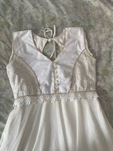 Elegant White Embroidered Dress