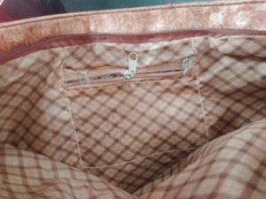 Vintage Brown Floral Tote Bag