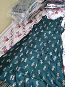 Summer Special Green Colour With Koti Gown
