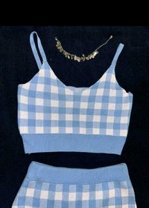 Blue Gingham Set