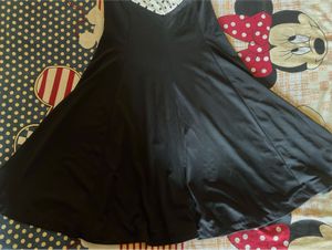 KOREAN POLKA DOT BLACK DRESS