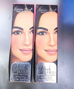 Seven Seas Check Bloom Blusher Lipgloss Pack Of 2