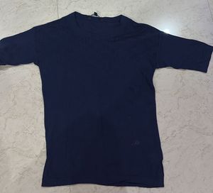 Navy Circle Pattern Top