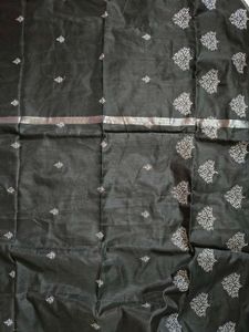 Elegant Black Saree with embroidery