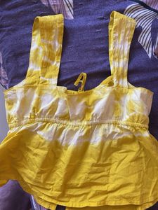 Yellow Tie-Dye Top
