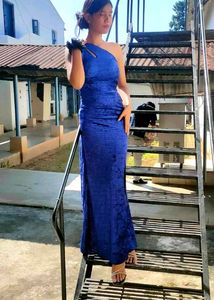 Royal Blue Sequin Gown