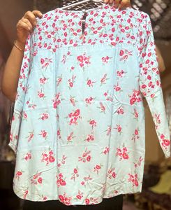 Max Brand Light Soft Rayon Lace Embellished Top