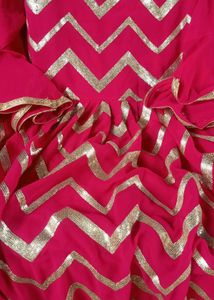 Pink &amp; Gold Saree