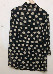 Trendy New Polka Dot Sheer Top